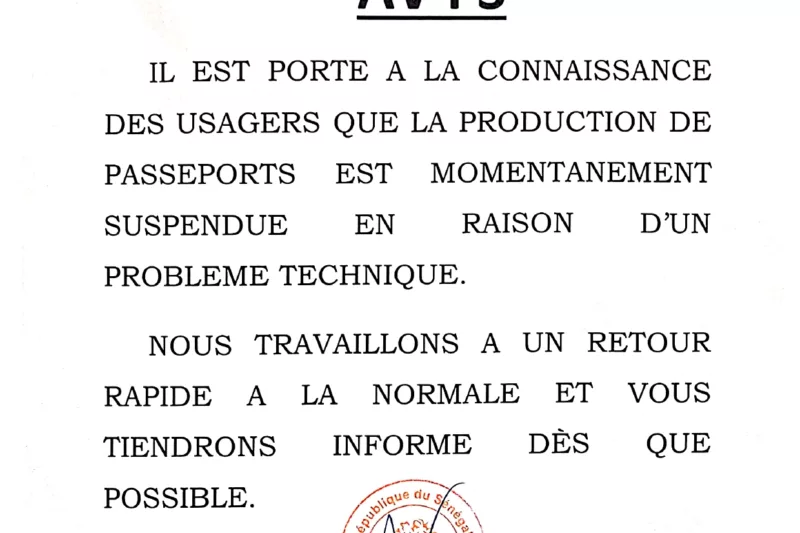 Avis-suspension-provisoire-service-passeport